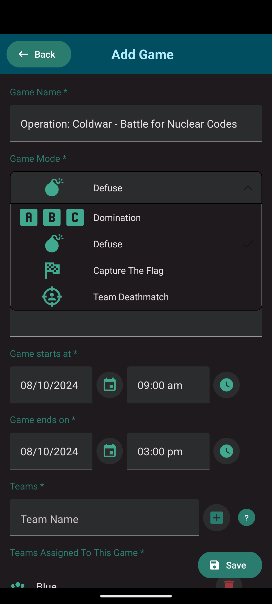 TacAO custom forms