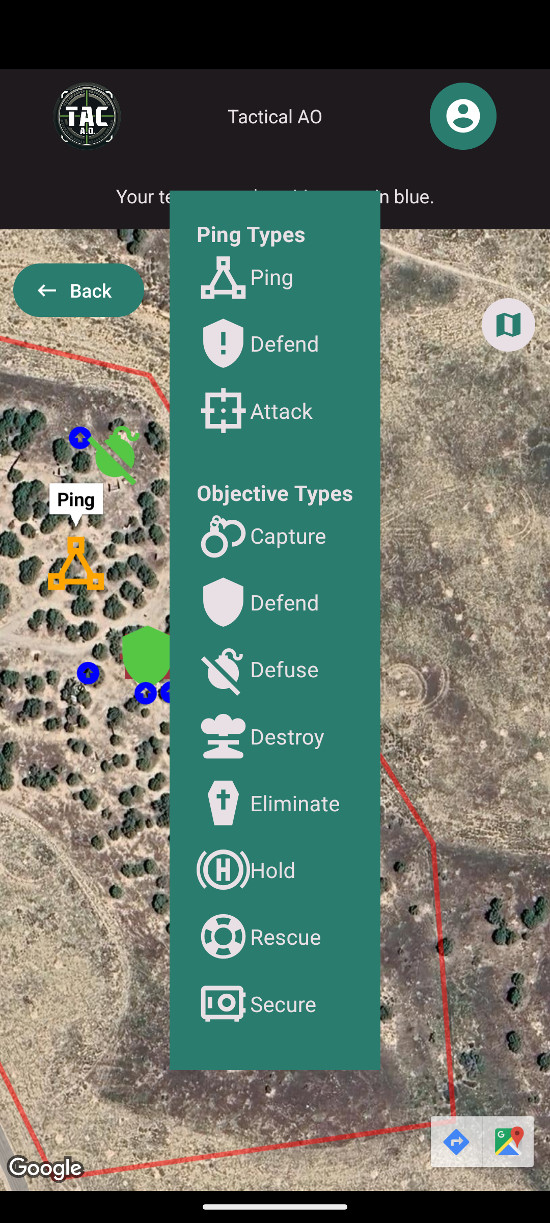 TacAO Google Maps integration